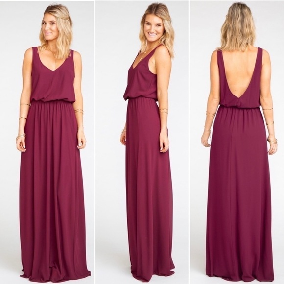 NWT Show Me Your MuMu Kendal Burgundy Maxi Dress - Picture 1 of 11